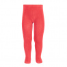 Plain stitch basic tights CORAL