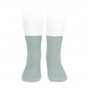 Plain stitch basic short socks SEA MIST