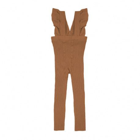 Leggings algodón con tirantes de volantes CANELA