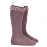 Chaussettes hautes avec ruban velours sur IRIS