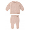 Merino blend set (sweater + footed leggings) NUDE