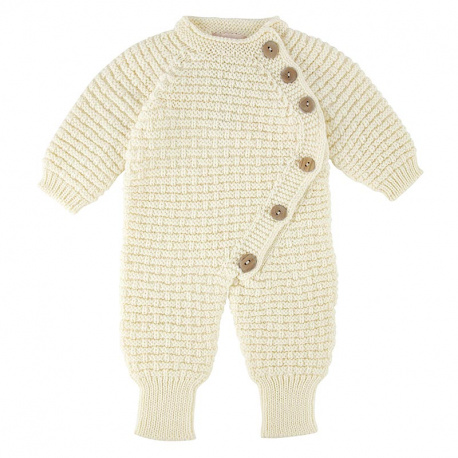 Merino blend bulky playsuit BEIGE