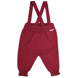 Trousers with suspenders GARNET