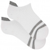 Trainer socks with two metallic stripes ALUMINIUM