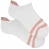 Trainer socks with two metallic stripes OLD ROSE