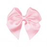 Hair clip with small satin bow PINK