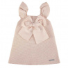 Robe point mousse avec grand noeud grosgrain NUDE