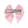 Hair clip with small satin bow PINK