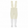 Baby cycling leggings with elastic suspenders BEIGE