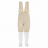 Baby cycling leggings with elastic suspenders LINEN