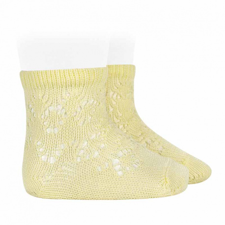 Chaussettes en coton perle avec ajouré géométrique BEURRE