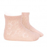 Chaussettes en coton perle avec ajouré géométrique NUDE