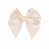 Hair clip with small satin bow BEIGE