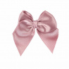Hair clip with small satin bow PALE PINK