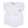 Barboteuse point mousse avec corde BLANC