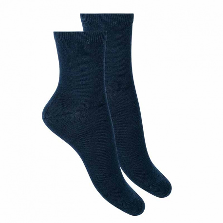 Cotton short socks for women NAVY BLUE