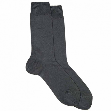 Loose fitting cotton socks for men DARK GREY