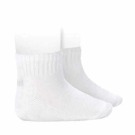 Calcetines tobilleros sport con rizo enla soleta BLANCO