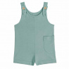 Baby sleeveless short dungarees with button FRESH GREEN