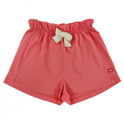 Beach shorts with bow on waist CORAL