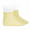 Perle baby socks with rolled cuff BUTTER