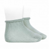 Chaussettes perle bebè avec bordure roulé BRUME