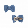Baby hair clip with ottoman bow (pack 2units) FRENCH BLUE