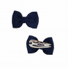 Baby hair clip with ottoman bow (pack 2units) NAVY BLUE