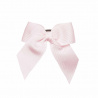 Hair clip with small grosgrain bow (6cm) PINK