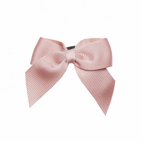 Hair clip with small grosgrain bow (6cm) PALE PINK