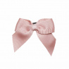 Hair clip with small grosgrain bow (6cm) PALE PINK