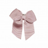 Hair clip with small grosgrain bow (6cm) OLD ROSE