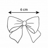 Hair clip with small grosgrain bow (6cm) NUDE