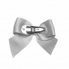 Hair clip with small grosgrain bow (6cm) PINK