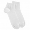 Men elastic cotton ankle socks WHITE