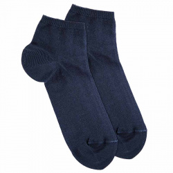 Calcetines tobilleros hombre en algodón elástico MARINO
