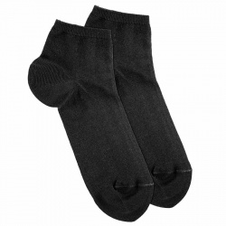 Calcetines tobilleros hombre en algodón elástico NEGRO