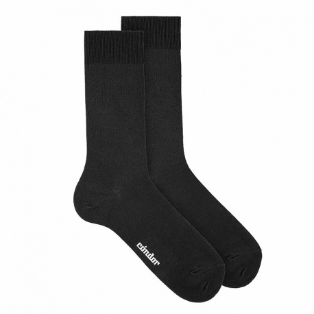 Modal spring loose fitting socks for men BLACK