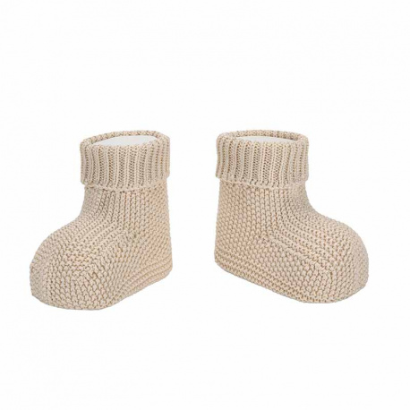 Chaussons bébé butin en point riz LIN