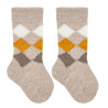 Merino wool-blend diamond knee socks NOUGAT
