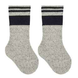 Tweed sport knee socks GREY...