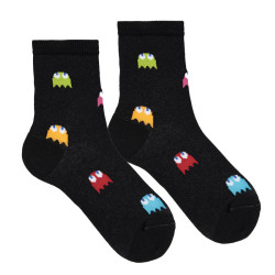 Game fancy short socks BLACK