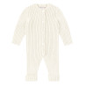 Front opening ribbed rompersuit CREAM