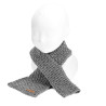 Baby crossed scarf in merino wool blend LIGHT GREY