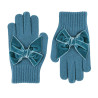 Gloves with giant velvet bow OCEAN