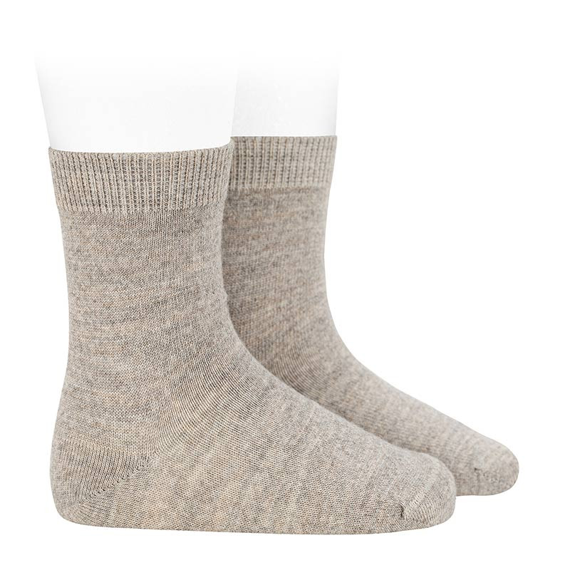 Merino wool-blend short socks NOUGAT