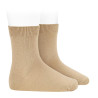 Merino wool-blend short socks BEIGE