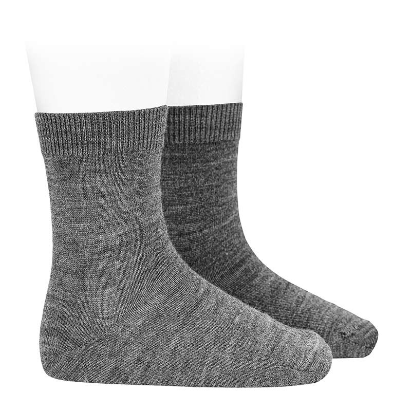 Merino wool-blend short socks LIGHT GREY