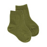 Merino wool-blend short socks MOSS