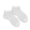 Ceremony ankle socks with openwork details WHITE